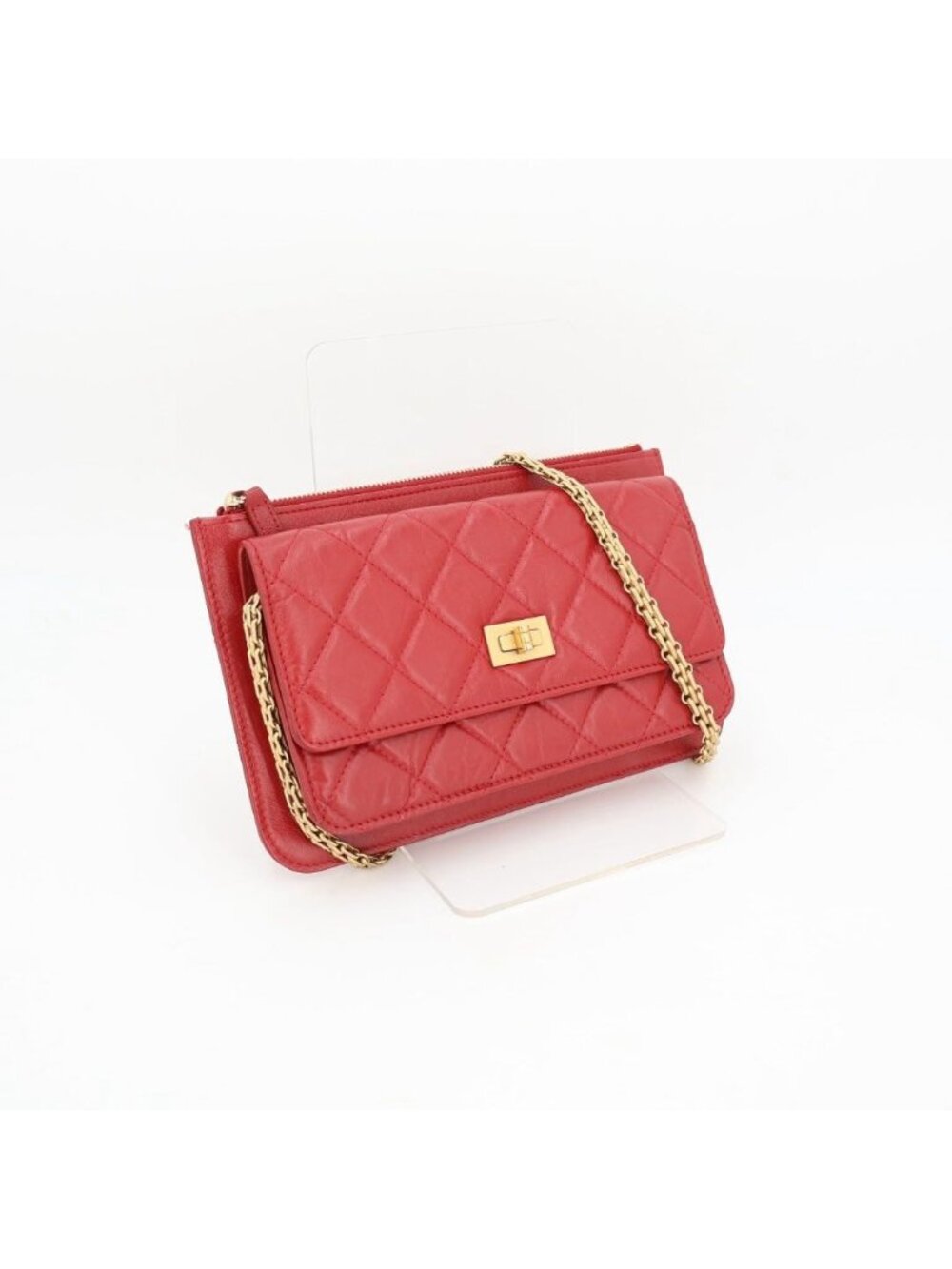 Chanel Quilted Aged Calfskin Reissue 2.55 Wallet on Chain Shoulder Bag